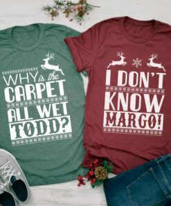 Christmas Vacation Todd And Margo Shirt, Couple Christmas Shirts TODD Red S