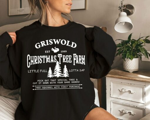 Griswold Christmas Tree Farm Christmas Sweatshirt Sweatshirt Black S
