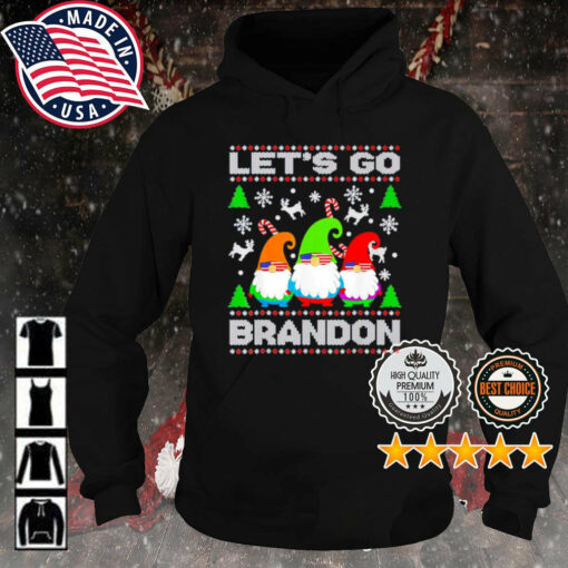 Let's Go Brandon Gnome Sweatshirt Hoodie Black S