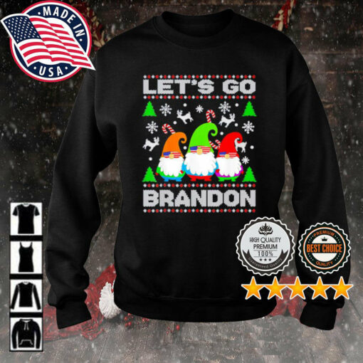 Let's Go Brandon Gnome Sweatshirt Sweatshirt Black S