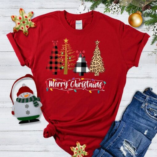 Merry Christmas Shirt for Women Men, Christmas Matching Family Shirt Unisex T-Shirt Red S