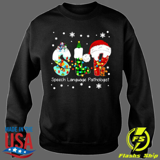 Official Speech Language Pathologist Santa Christmas Sweatshirt Sweatshirt Black S
