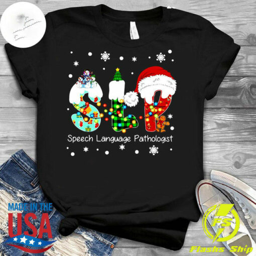 Official Speech Language Pathologist Santa Christmas Sweatshirt Unisex T-Shirt Black S
