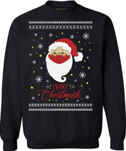 Santa Christmask Christmas Sweatshirt Sweatshirt Black S