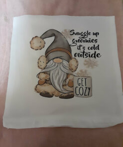 Snuggle Up Gnomies It's Cold Outside Blanket Fleece Blanket White 30x40